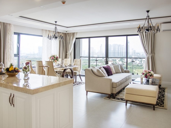 New City Thu Thiem for rent, fully furnished three bedrooms with luxury interior