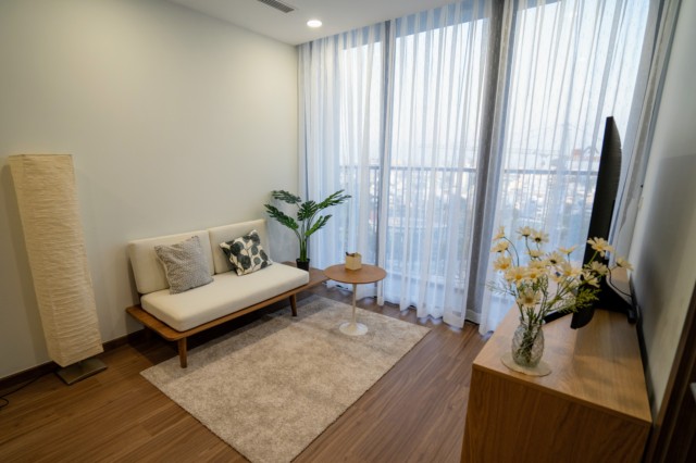 Beautiful two bedrooms apartment for rent at Ecogreen Saigon, 10 minutes to Nguyen Hue Walking Town