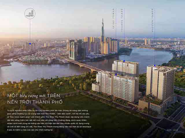 Three bedrooms apartment for rent in The River Thu Thiem