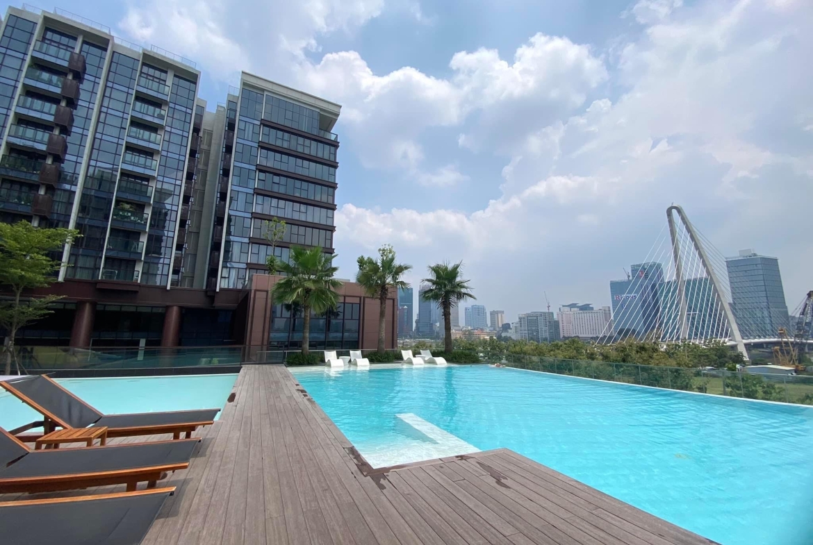 Luxurious living basic furnished two bedroom for rent at The Metropole Thu Thiem